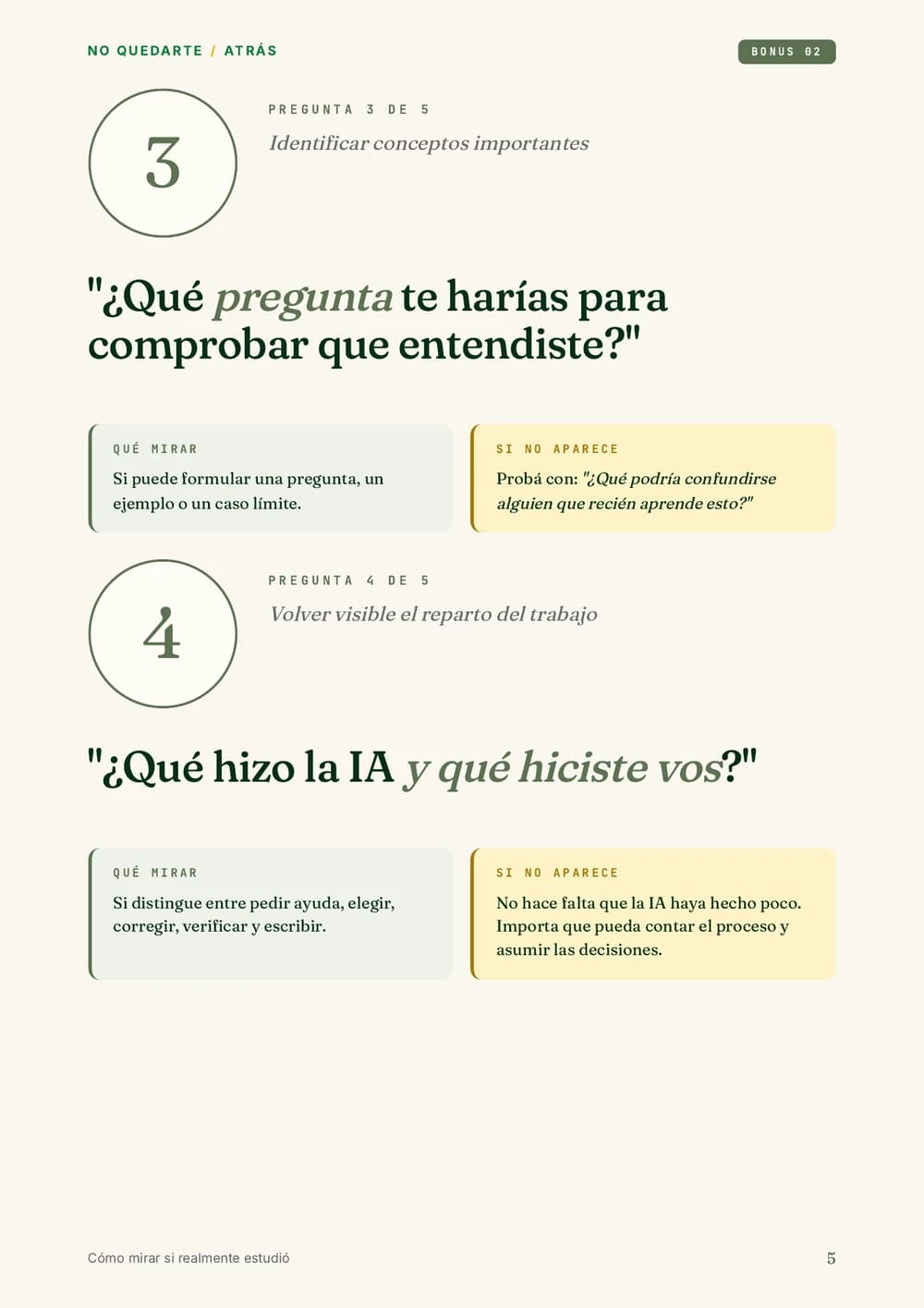 Página real del kit: Preguntas para entender el proceso